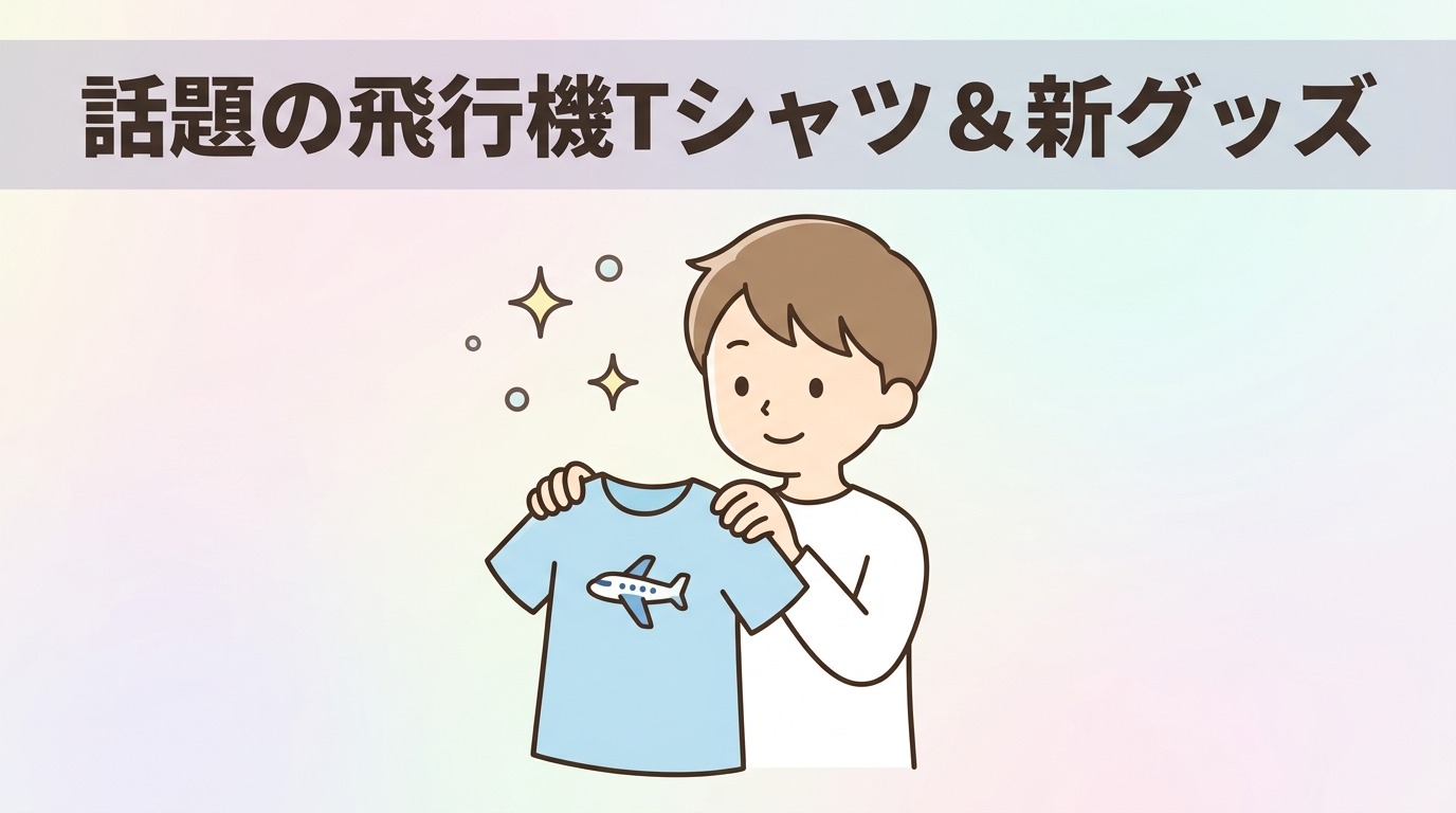話題の飛行機Tシャツと最新グッズ