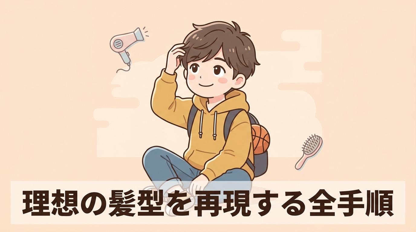 髪型を再現するスタイリングの手順