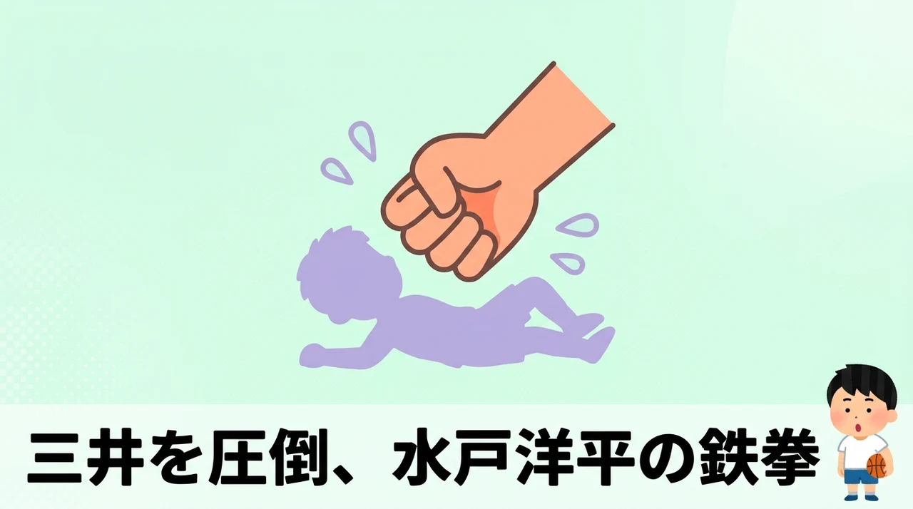 スラムダンクの体育館襲撃事件での水戸洋平と三井寿の対峙