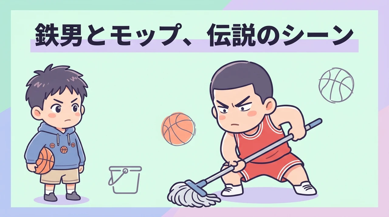 スラムダンクの鉄男とモップの名シーン