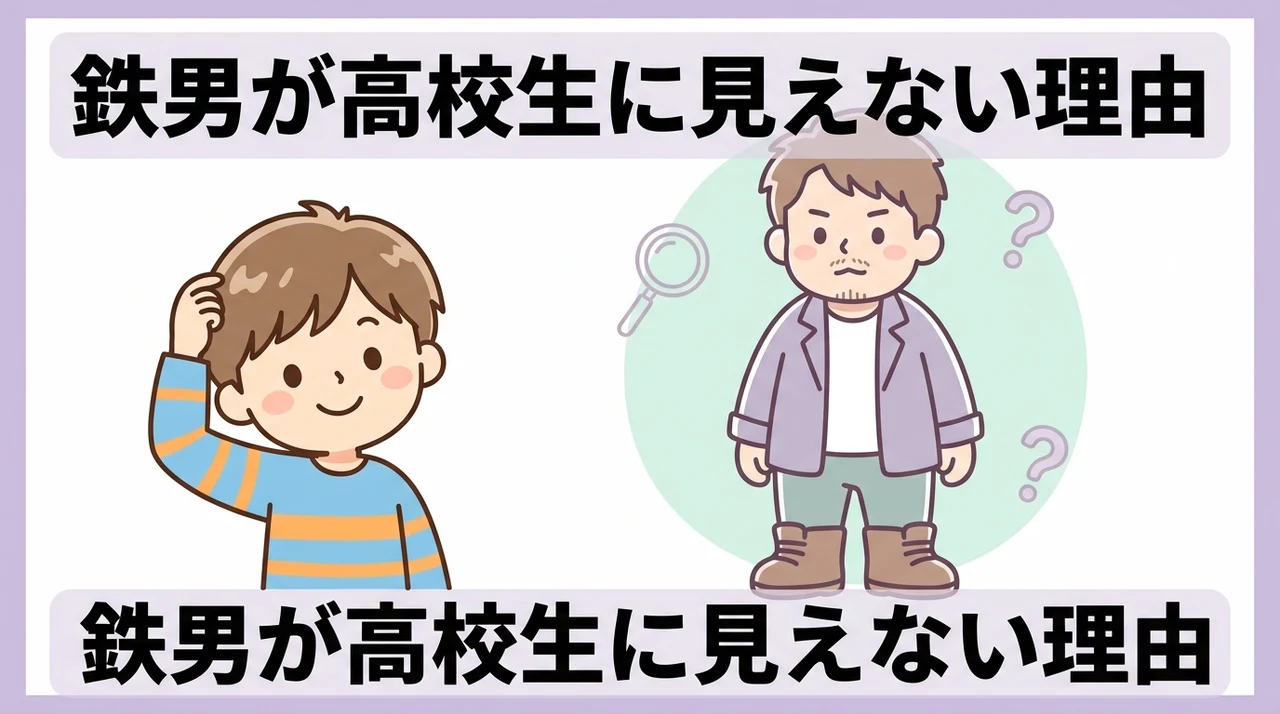 鉄男が高校生に見えない理由と風貌の分析
